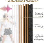 Acoustic Wood Wall Panels 4 Pack 47.6" x 23.6", Sound Proof Wooden Paneling - Image 2