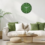 XFM Green Wall Clock 12 Inch Modern Wall Clocks Battery Operated Round Silent - Image 4