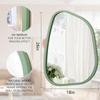 Asymmetrical Mirror for Wall Irregular Accent Wood Frame Modern Unique Wall - Image 7