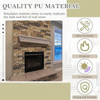 4 Pack Faux Stone Panels Interior 45.6''l x 11.8''h x 0.98''d Faux Siding - Image 6
