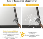 20”x 28” Black Bathroom Mirrors - Image 5