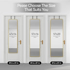 SCWF-GZ 57x20 Door Hanging Full Length Mirror, Floor or Wall Mounted Metal - Image 8