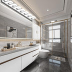 Ralbay 52" Modern Chrome Vanity Lights 8 Lights Acrylic Stainless Steel LED - Image 5