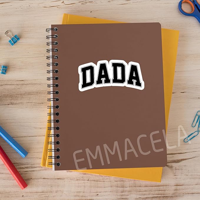 (3PCS) Dada Sticker - Waterproof Vinyl Decals for Laptops, Tumblers, Books, Scrapbooks, Water Bottles, Father's Day Gift for Dad, Papa 3 x 1.4 Inch