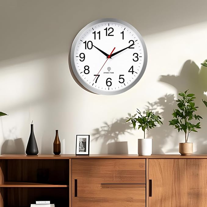 Rohioue Atomic Wall Clock Modern 14 Inch Battery Operated Analog Clock - Image 7