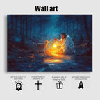 Christian wall art decor for prayer room, Jesus and Lamb canvas Wall decor - Image 7