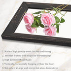 AAZZKANG Rectangular Mirror Full Length Wooden Frame Retro Large Wall Hanging - Image 3