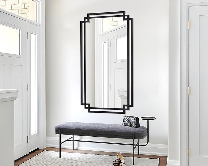 32" x 47" Large Wall Mirror for Living Room Decor, Horizontal/Vertical Hanging - Image 2