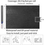 Arthome 17"×240" Black Crocodile Peel and Stick Wallpaper, Charcoal Black - Image 7