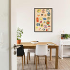 Black Framed Canvas Wall Art Posters Trendy Kitchen Vintage Fruit Market - Image 5