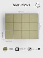 Bumusty Large Cork Board 48" x 36" Alternative - Image 2