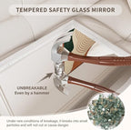 White Grey Wood Effect Framed Wall Mirror, 22x30 Rectangle Mirror, - Image 8
