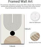 HesenDot Abstract Geometric Wall Art Set of 3, 30x40CM Minimalist Line Framed - Image 3