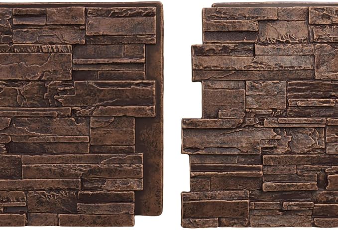 EverStone Cascade Faux Stone Panel, 48 5/8"W x 24 3/4"H x 1 1/4"D, Sequoia - Image 8