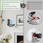 Battery Operated Wall Sconces Set of 2, Dimmable Modern LED Rechargeable Wall - Image 3