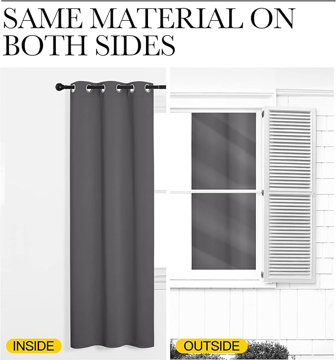 NICETOWN Bedroom Blackout Curtains Panels - Image 6