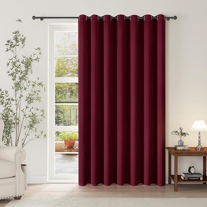 ChrisDowa Room Divider Curtain 96 Inches Long, Wide Blackout Sliding Door by ChrisDowa