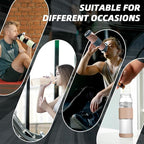 Glass Water Bottle for Protein Mixes 24 oz Shaker Bottles with Ball Portable Glass Shaker Blender for Fitness BPA Free Leakproof
