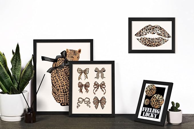 ANERZA 16 PCS Framed Leopard Wall Art Decor, Cheetah Wall Prints - Image 5