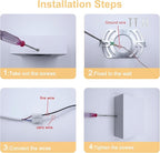 KICAAO LED Wall Sconces 4 Pack, 12W Modern Wall Lamp, Hardwired Aluminum Wall - Image 7