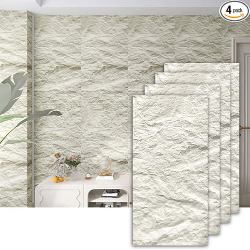 4-Pack 3D PU Stone Wall Panels for Interior Decor by ARTSLATSLatisakindofart