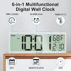 14.5'' Large Digital Wall Clock Battery Operated - Image 7