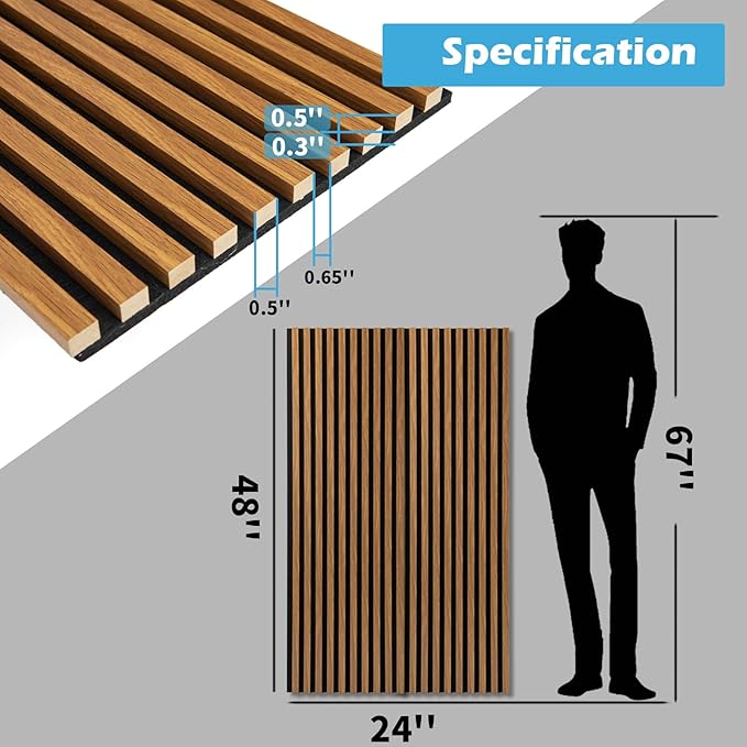 Art3d 4-Pack 48" x 24" Acoustic Wood Panels - Image 6