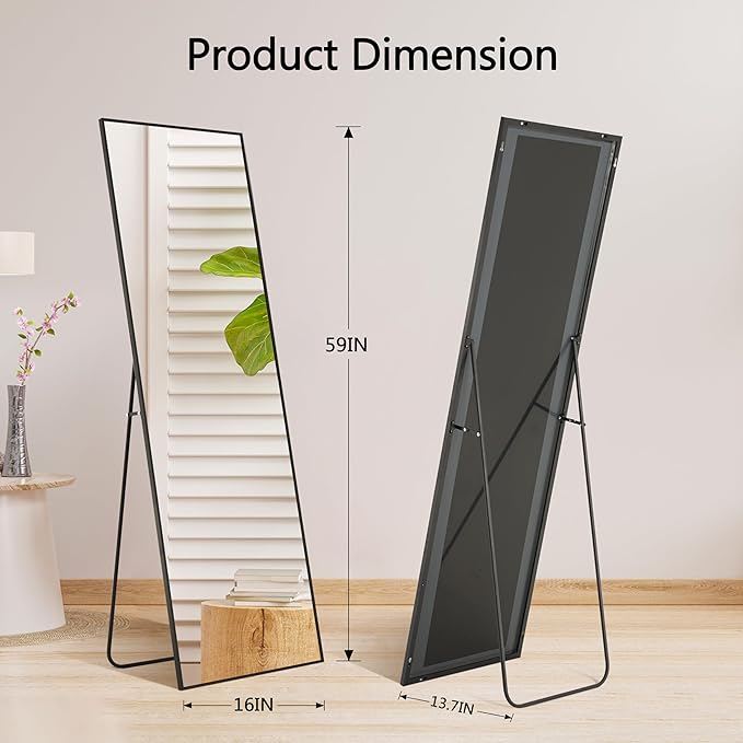 Simple Deluxe Full Length Mirror, - Image 2