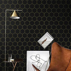 Black and Gold Wallpaper Geometric Peel and Stick Wallpaper - Image 5