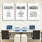 Framed Canvas Wall Art Success Quote, Office Wall Art, Positive Motivational - Image 5