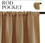 NICETOWN Blackout Curtains for Bedroom, 1 Pair, 62 by 63-inch, Window Treatment - Image 2