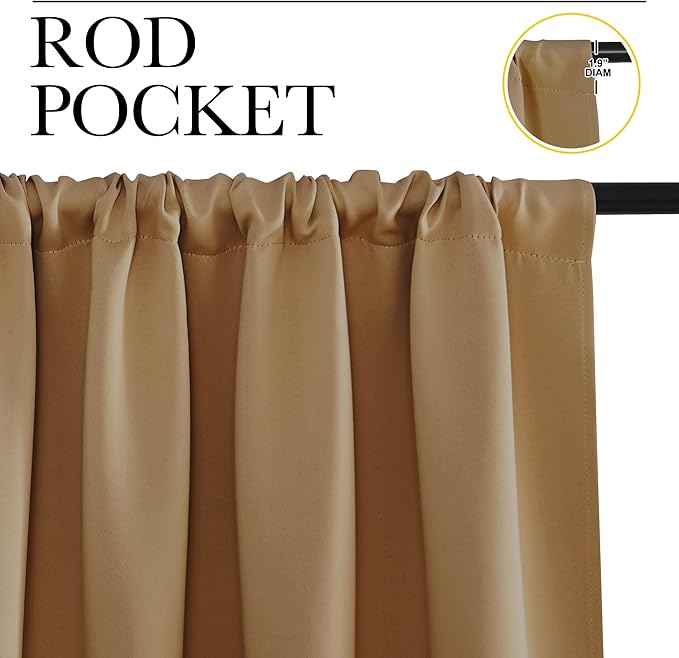 NICETOWN Blackout Curtains Window Draperies, 70 by 95 inches Long, Window - Image 2