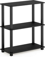 Furinno TURN-S-TUBE Storage Shelves, 3-Tier Book Shelf, Corner Shelf, Toolless - Image 6
