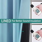 Yakamok 100% Blackout Lined Panels, Thermal Insulated Blackout Curtains - Image 4