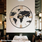 Pytha Sight 20 Inch Large Wall Clock, Modern Decorative Big World Map - Image 5