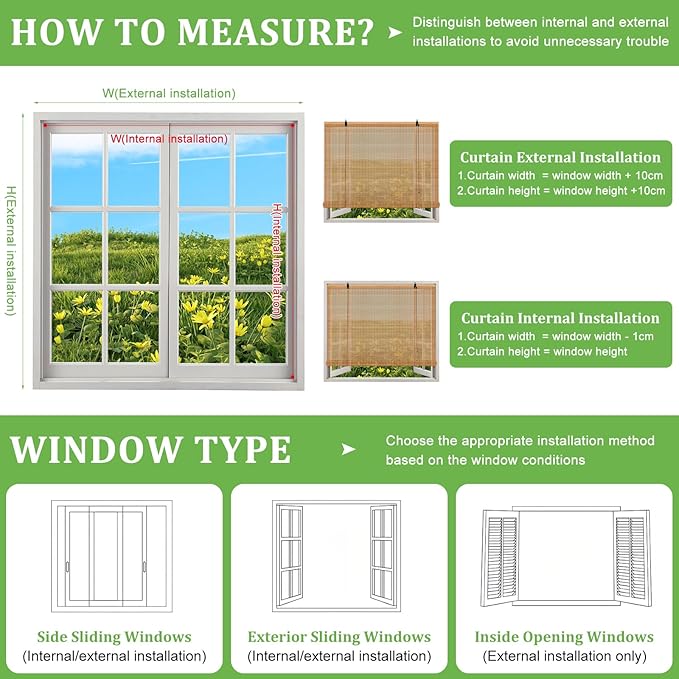 Bamboo Blinds 42x48 inch Bamboo Roman Shades - Image 6