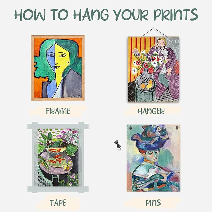 KBKBART Matisse Wall Art Prints Set of 12, Matisse Eclectic Wall Decor - Image 3