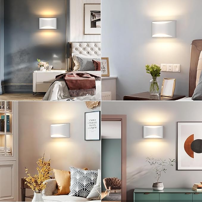 Aipsun 4 Pack Aluminum Modern Indoor LED Wall Sconce Hardwired Interior Wall - Image 8