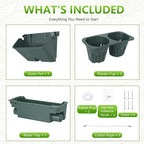 3-Tiers Vertical Wall-Mounted Planter - Image 5
