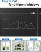 Sumobaby Blackout Curtains Portable 16"x40", NoDrill Black Out Window Cover - Image 4
