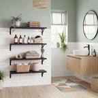 YGEOMER Floating Shelves for Wall, 23in Black Wall Shelves for Living Room - Image 4