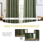 NICETOWN Sage Green Velvet Curtains 102 inches Long 2 Panels, Elegant and Sleek - Image 4