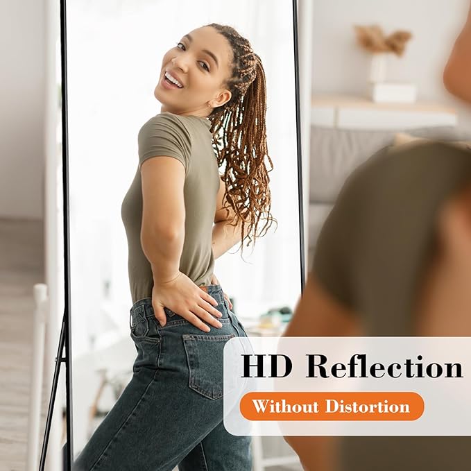 Sweetcrispy 58"x19" Full Length Mirror, Leaning or Standing Full Body Mirror - Image 3