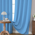 CUCRAF Light Blue Blackout Curtains 96 inch Length 2 Panels Set, Rod Pocket - Image 5