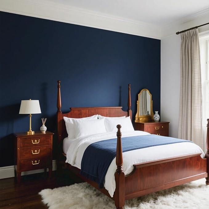 Yancorp 24"x120" Matte Gray Blue Peel and Stick Wallpaper Removable Contact - Image 2