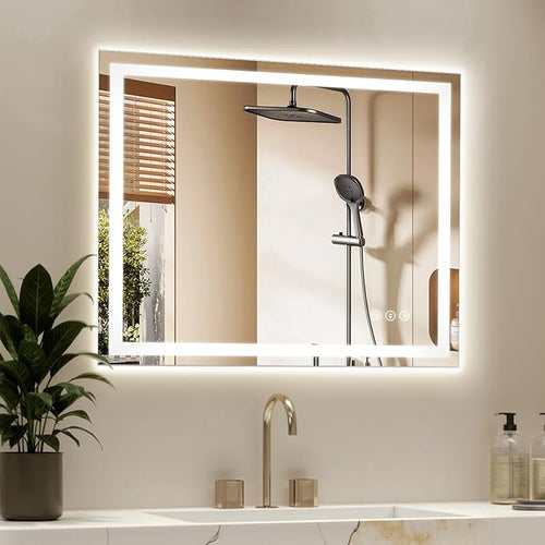 40X32 LED Bathroom Mirror with Lights, Backlit + Front Lit, Lighted Bathroom by Rpoesx