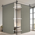 100% Blackout Room Divider Curtains Sets Grey W100 x L96 in 2 Panels No Drill by AJAZZ