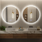 BEAUTYPEAK 24x24 LED Round Bathroom Mirror - Image 7