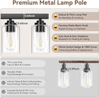 5-Light Matte Black Bathroom Light Fixtures, Bathroom Vanity Lights Over Mirror - Image 5