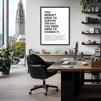 You Were Hired to Change It Motivational Wall Art Empowering Quote canvas wall - Image 3